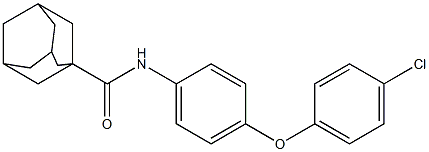 N-[4-(4-chlorophenoxy)phenyl]-1-adamantanecarboxamide Struktur