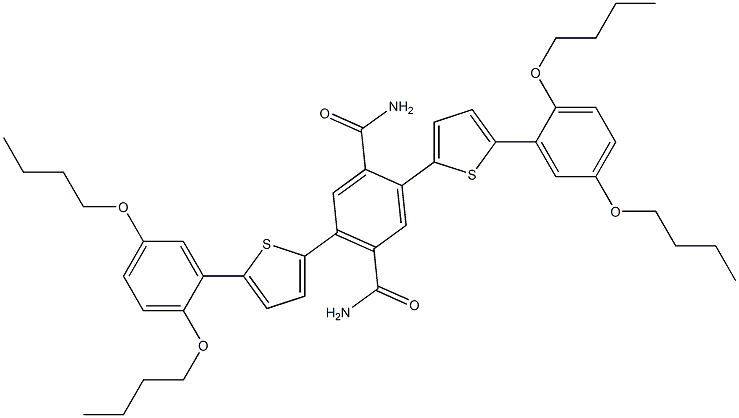 2,5-bis[5-(2,5-dibutoxyphenyl)-2-thienyl]terephthalamide Struktur