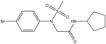 2-[4-bromo(methylsulfonyl)anilino]-N-cyclopentylacetamide Struktur