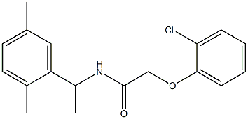 2-(2-chlorophenoxy)-N-[1-(2,5-dimethylphenyl)ethyl]acetamide Struktur