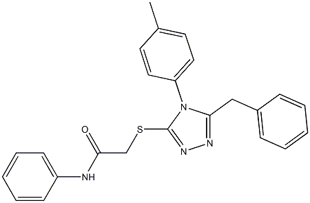 2-{[5-benzyl-4-(4-methylphenyl)-4H-1,2,4-triazol-3-yl]sulfanyl}-N-phenylacetamide Struktur