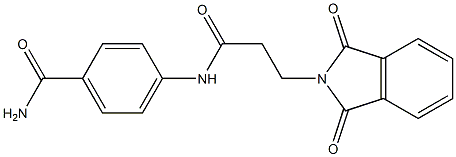 4-{[3-(1,3-dioxo-1,3-dihydro-2H-isoindol-2-yl)propanoyl]amino}benzamide Struktur