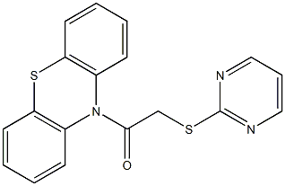 2-oxo-2-(10H-phenothiazin-10-yl)ethyl 2-pyrimidinyl sulfide Struktur