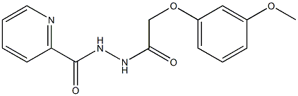 2-(3-methoxyphenoxy)-N'-(2-pyridinylcarbonyl)acetohydrazide Struktur