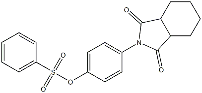 4-(1,3-dioxooctahydro-2H-isoindol-2-yl)phenyl benzenesulfonate Struktur