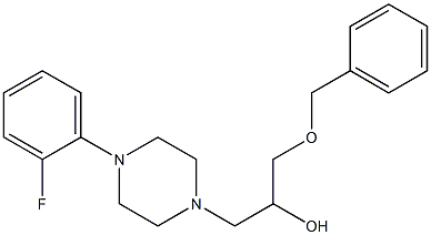 1-(benzyloxy)-3-[4-(2-fluorophenyl)-1-piperazinyl]-2-propanol Struktur