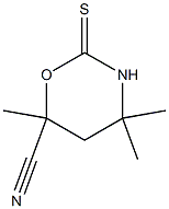 4,4,6-trimethyl-2-thioxo-1,3-oxazinane-6-carbonitrile Struktur