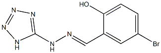 5-bromo-2-hydroxybenzaldehyde 1H-tetraazol-5-ylhydrazone Struktur