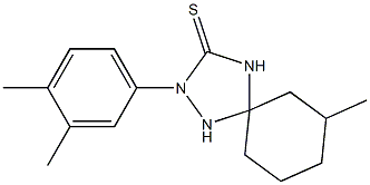 2-(3,4-dimethylphenyl)-7-methyl-1,2,4-triazaspiro[4.5]decane-3-thione Struktur