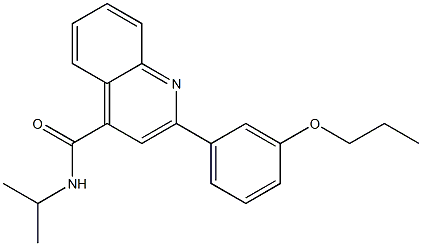 N-isopropyl-2-(3-propoxyphenyl)quinoline-4-carboxamide Struktur