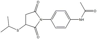 N-{4-[3-(isopropylsulfanyl)-2,5-dioxo-1-pyrrolidinyl]phenyl}acetamide Struktur