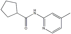 N-(4-methylpyridin-2-yl)cyclopentanecarboxamide Struktur