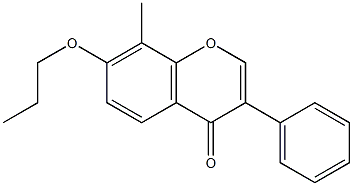 8-methyl-3-phenyl-7-(propyloxy)-4H-chromen-4-one Struktur