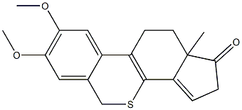 7,8-dimethoxy-11a-methyl-2,10,11,11a-tetrahydrobenzo[c]cyclopenta[h]thiochromen-1(5H)-one Struktur