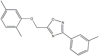 2,5-dimethylphenyl [3-(3-methylphenyl)-1,2,4-oxadiazol-5-yl]methyl ether Struktur