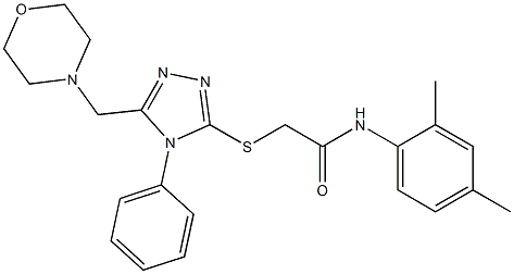 N-(2,4-dimethylphenyl)-2-{[5-(4-morpholinylmethyl)-4-phenyl-4H-1,2,4-triazol-3-yl]sulfanyl}acetamide Struktur