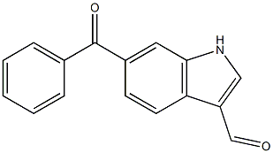 6-benzoyl-1H-indole-3-carbaldehyde Struktur