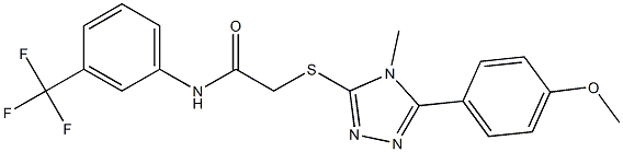 2-{[5-(4-methoxyphenyl)-4-methyl-4H-1,2,4-triazol-3-yl]sulfanyl}-N-[3-(trifluoromethyl)phenyl]acetamide Struktur