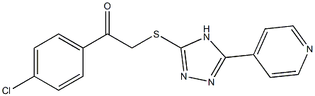 1-(4-chlorophenyl)-2-{[5-(4-pyridinyl)-4H-1,2,4-triazol-3-yl]sulfanyl}ethanone Struktur