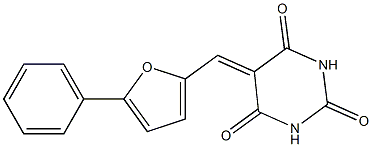 5-[(5-phenyl-2-furyl)methylene]-2,4,6(1H,3H,5H)-pyrimidinetrione Struktur