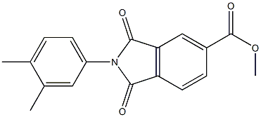 methyl 2-(3,4-dimethylphenyl)-1,3-dioxoisoindoline-5-carboxylate Struktur