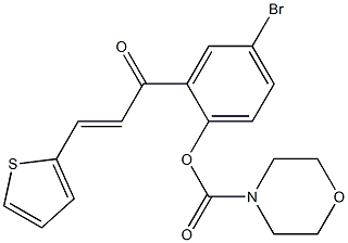 4-bromo-2-[3-(2-thienyl)acryloyl]phenyl 4-morpholinecarboxylate Struktur