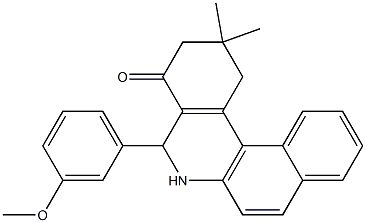 5-(3-methoxyphenyl)-2,2-dimethyl-2,3,5,6-tetrahydrobenzo[a]phenanthridin-4(1H)-one Struktur