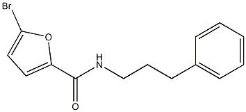 5-bromo-N-(3-phenylpropyl)-2-furamide Struktur