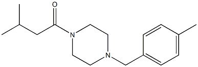 1-(4-methylbenzyl)-4-(3-methylbutanoyl)piperazine Struktur