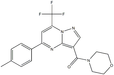 5-(4-methylphenyl)-3-(4-morpholinylcarbonyl)-7-(trifluoromethyl)pyrazolo[1,5-a]pyrimidine Struktur