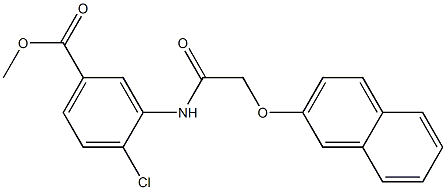 methyl 4-chloro-3-{[(2-naphthyloxy)acetyl]amino}benzoate Struktur