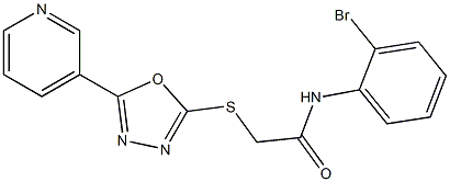 N-(2-bromophenyl)-2-[(5-pyridin-3-yl-1,3,4-oxadiazol-2-yl)sulfanyl]acetamide Struktur