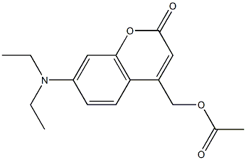 [7-(diethylamino)-2-oxo-2H-chromen-4-yl]methyl acetate Struktur