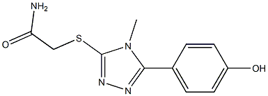 2-{[5-(4-hydroxyphenyl)-4-methyl-4H-1,2,4-triazol-3-yl]sulfanyl}acetamide Struktur