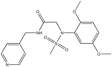 2-[2,5-dimethoxy(methylsulfonyl)anilino]-N-(4-pyridinylmethyl)acetamide Struktur