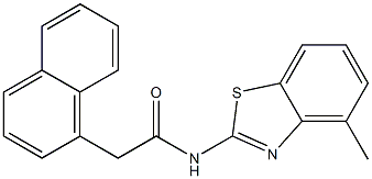 N-(4-methyl-1,3-benzothiazol-2-yl)-2-(1-naphthyl)acetamide Struktur