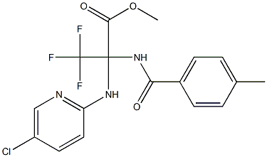 methyl 2-[(5-chloropyridin-2-yl)amino]-3,3,3-trifluoro-2-[(4-methylbenzoyl)amino]propanoate Struktur