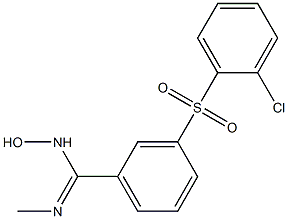 3-[(Chlorophenyl)sulfonyl]methyl-N-hydroxybenzenecarboximidamide Struktur