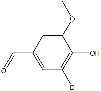 4-Hydroxy-3-methoxybenzaldehyde-5-d1 Struktur