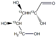 D-Ribose-2,3,4,5-13C4 Struktur