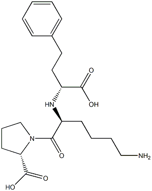 N-[N-[(R)-1-Carboxy-3-phenylpropyl]-L-lysyl]-L-proline. Struktur