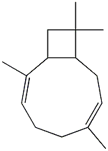 (3Z,7Z)-4,8,11,11-tetramethylbicyclo[7.2.0]undeca-3,7-diene Struktur