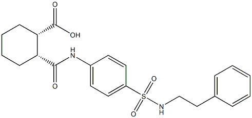 (1S,2R)-2-({4-[(phenethylamino)sulfonyl]anilino}carbonyl)cyclohexanecarboxylic acid Struktur