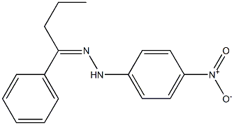 1-phenyl-1-butanone N-(4-nitrophenyl)hydrazone Struktur