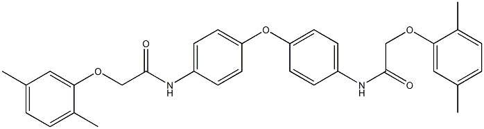 2-(2,5-dimethylphenoxy)-N-[4-(4-{[2-(2,5-dimethylphenoxy)acetyl]amino}phenoxy)phenyl]acetamide Struktur