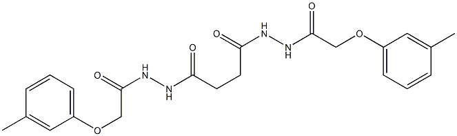 2-(3-methylphenoxy)-N'-(4-{2-[2-(3-methylphenoxy)acetyl]hydrazino}-4-oxobutanoyl)acetohydrazide Struktur