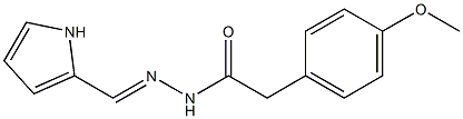 2-(4-methoxyphenyl)-N'-[(E)-1H-pyrrol-2-ylmethylidene]acetohydrazide Struktur