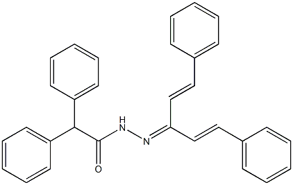 2,2-diphenyl-N'-{(E)-3-phenyl-1-[(E)-2-phenylethenyl]-2-propenylidene}acetohydrazide Struktur