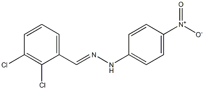 2,3-dichlorobenzaldehyde N-(4-nitrophenyl)hydrazone Struktur