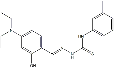 2-{(E)-[4-(diethylamino)-2-hydroxyphenyl]methylidene}-N-(3-methylphenyl)-1-hydrazinecarbothioamide Struktur